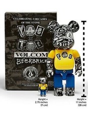 Factory sealed bearbrick volcom 30th anniversary 400% and 100%