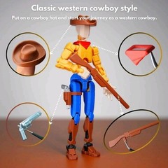 Cowboy T13 Action Figure｜Assembly Completed｜ 3D Printed Dummy 13 for Collectors｜