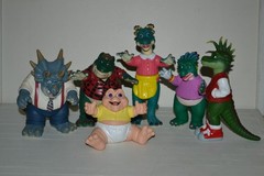 Vintage 1990s lot 6 Disney Dinosaurs TV Show Sinclair Family Figures Jim Henson