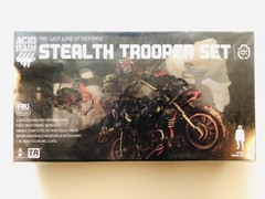 EXCLSV* Acid Rain 1/18 3.75” STEALTH TROOPER MOTORCYCLE gi joe Action Figure SET