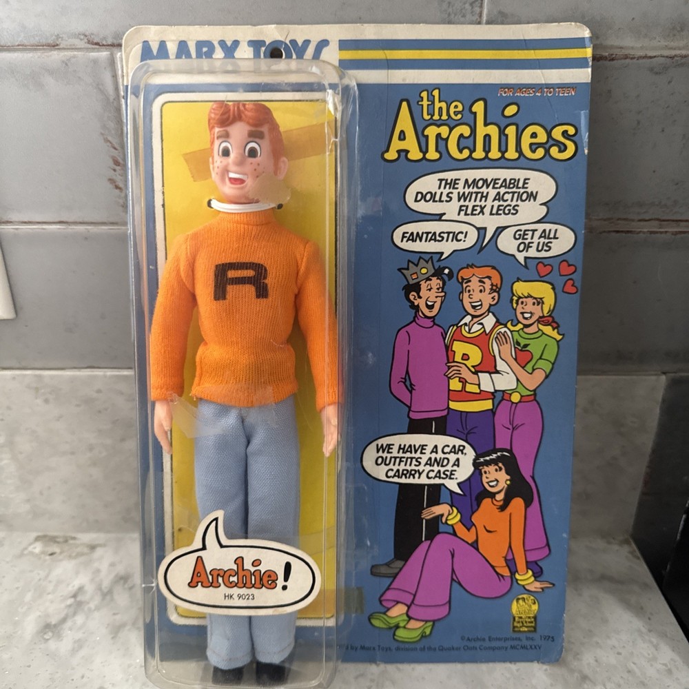 1975 Marx The Archies Archie Andrews 9″ Action Figure New Fast Ship