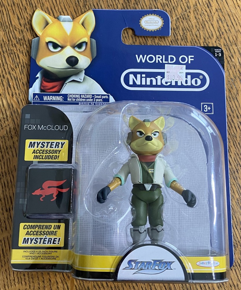 World of Nintendo 2015 Jakks Pacific Starfox Fox McCloud Action Figure