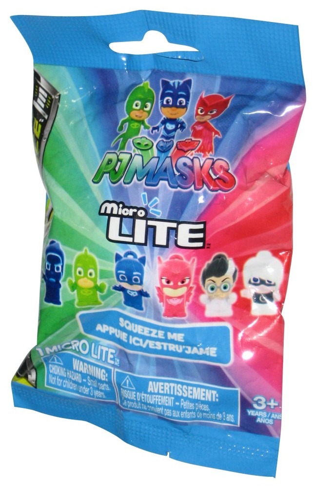 PJ Masks Micro Lite Squeeze Me Mini Figure Toy Blind Bag – (1 Random Mystery Bag