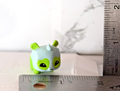 Light Blue and Green Miniature Panda Bear Toy Figure – Pre-Owned