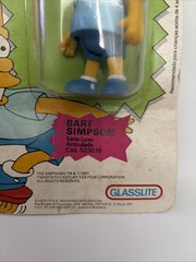 1991 Bart Simpson Glasslite BraziI Sealed On Card L RARE Unique Layout Artwork