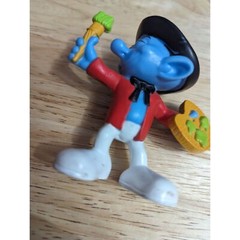 Smurfs x McDonald’s Painter Smurf 3 inch pvc plastic toy paint brush / palette