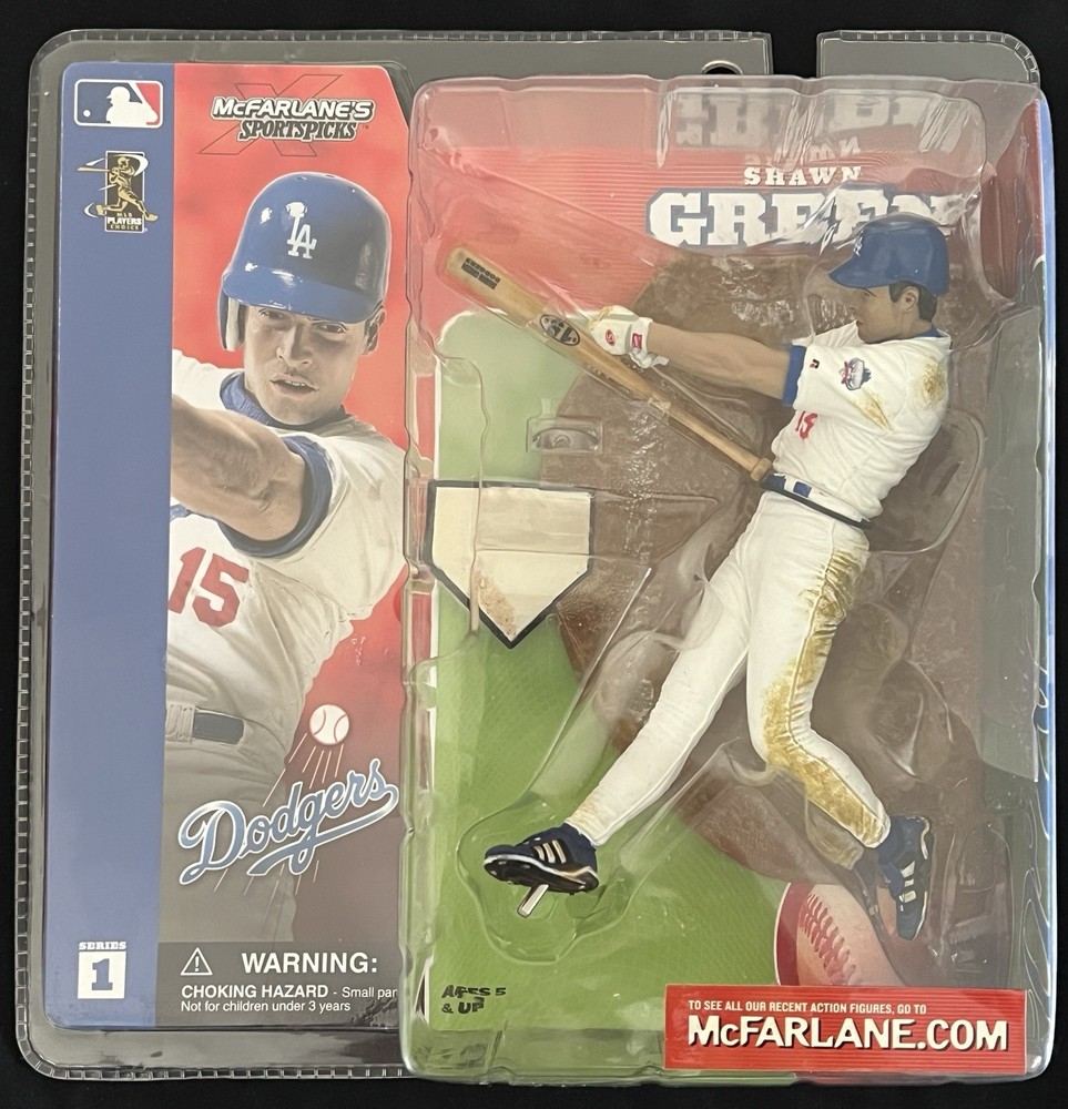 Shawn Green • McFarlane MLB Series 1 LA Dodgers White Jersey New In Package MIP