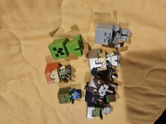 Minecraft Mini Figures Mix Series Lot of 8 loose Stevebcreeper skeleton enderman