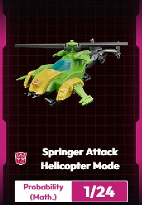 Transformers BLOKEES WHEELS WAVE 3 REG. CASE LEADER ATTACK CHOPPER SPRINGER USA