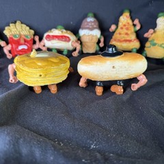Lot Of 8 Food Fighters 1988 Mattel Action Figures – Read and See Photos