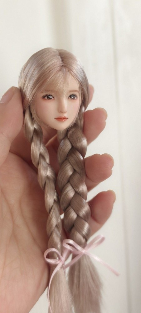 1:6 Braid beauty Women Head Sculpt Fit 12” Female PH UD LD Action Figure Doll