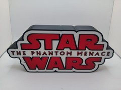 Retro the Phantom Menace star wars logo lightbox sign for Star Wars display