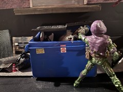 1:12 Scale Blue WM Dumpster LOT (includes GARBAGE + ACCESSORIES) Prop Diorama