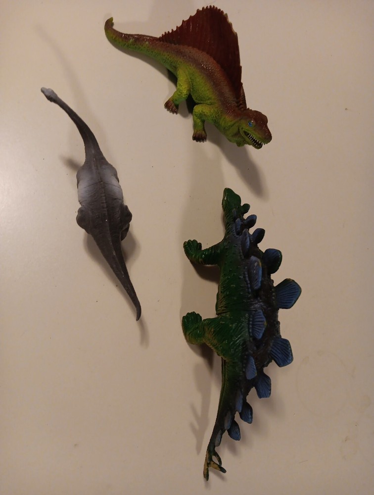 Dinosaurs Lot Toys Action Figure Mixed Sz Hard Plastic REALISTIC 3pc