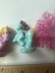 Vintage My Little Pony Ponytail Petite Ponies Lot Of 3 Pink Purple Blue