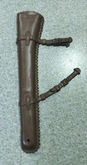 1960’s-70’s Marx Johnny West Brown Saddle Scabbard Good Cond Intact