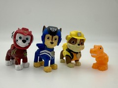 PAW Patrol Deluxe Vehicle Lot Chase Jet Marshall Aqua Pups Rubble Dino + Figures