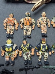 Military Muscle Men 1993 Original San Francisco Toymakers LOT W/ Weapons Hummer