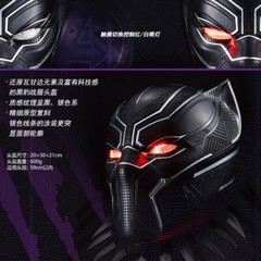 Killerbody Authentic Black Panther 1:1 LED Eyes Wearable Helmet Cosplay Props