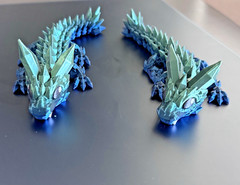 3d printed articulated crystal dragon
