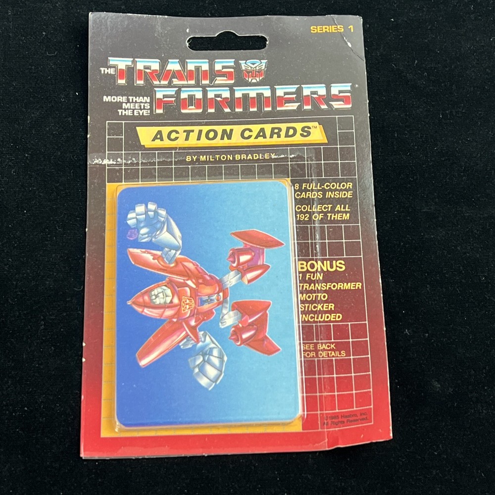 1985 Hasbro Transformers Action Cards Series 1 G1 Milton Bradley Shockwave Top