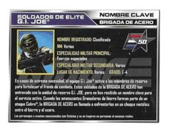 2015 Steel Brigade v.3A FILE CARD modern 50th Spanish / Portuguese GI Joe JTC