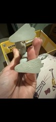TNT Vintage Alien Articulated Figure Gray/Green Plastic With Stand 1999
