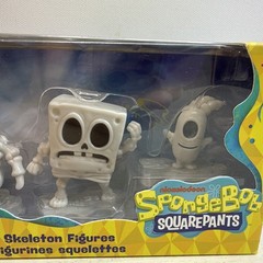 SpongeBob Mini Skeleton Figures 4 Pack Squidward Plankton Patrick SpongeBob NEW
