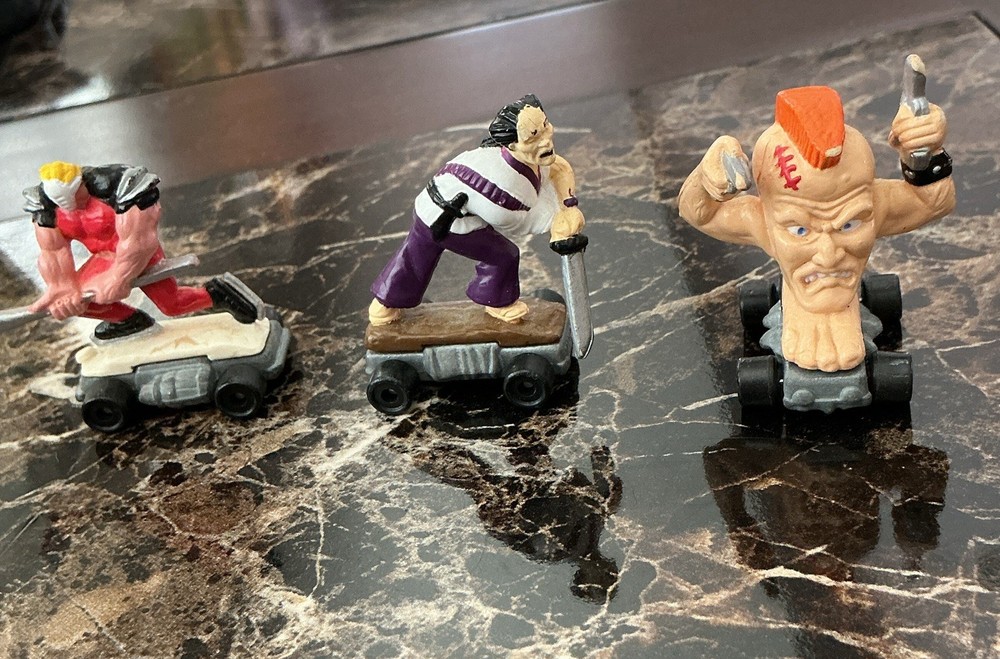 1991 Savage Mondo Blitzers Kenner Figures on Wheeled Bases