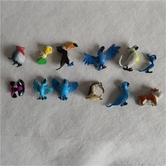 12pcs Mini Rio Adventure Parrot Pvc Action Figures Toy for Kids Model Gift