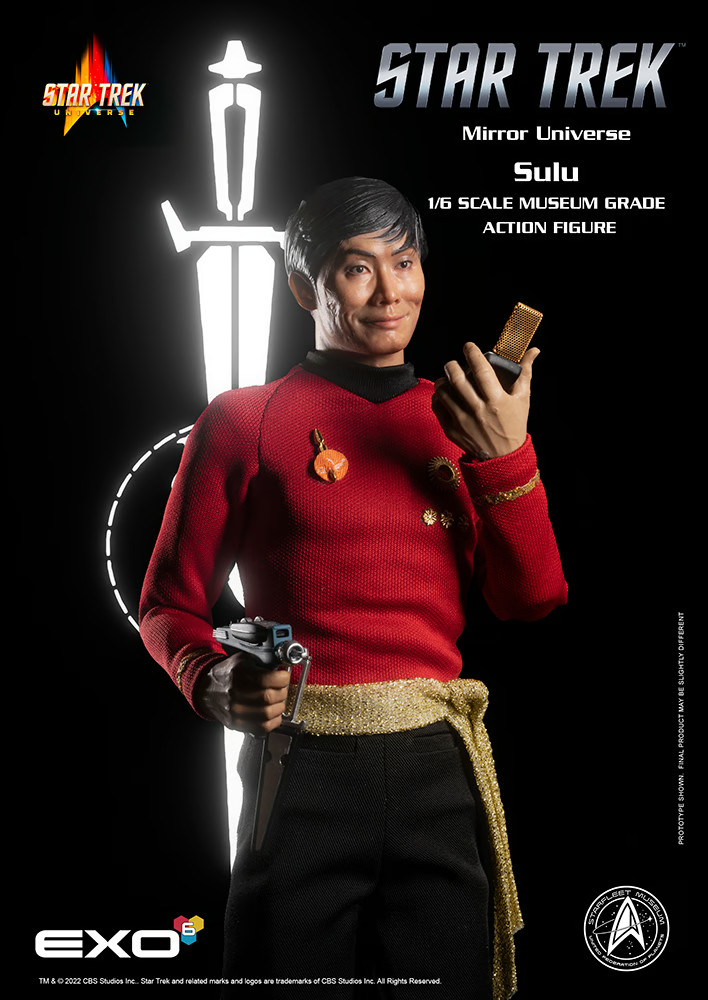 Star Trek TOS Mirror Universe Sulu 1/6 Action Figure EXO6 Sideshow Brown Box