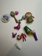 Mixed Mini Toy Figures & Doll Accessories 13 Piece Lot Used