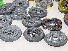 Lot of Vintage Beyblades, Spinners, Launchers Parts Metal Plastic Rubber