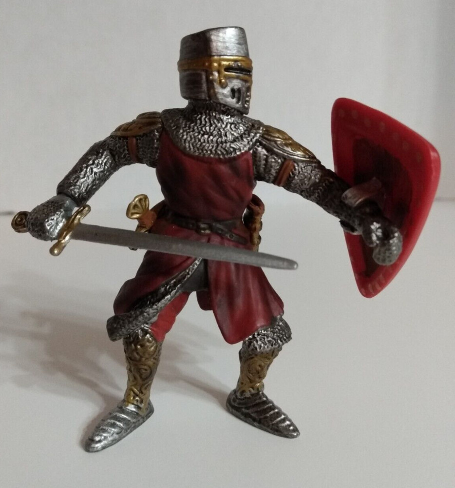 Schleich Red Knight Soldier Sword Shield Action Figure Toy Retired Vintage 2003