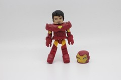 Marvel Minimates Series 35 Iron Man 2 Mark VI Armor Tony Stark Figure Mask Hair