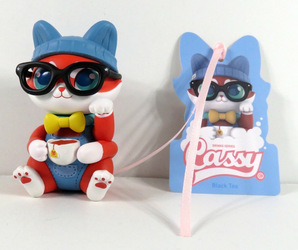 Moetch Cassy Cat Drink Series Mini Figure Black Tea NEW
