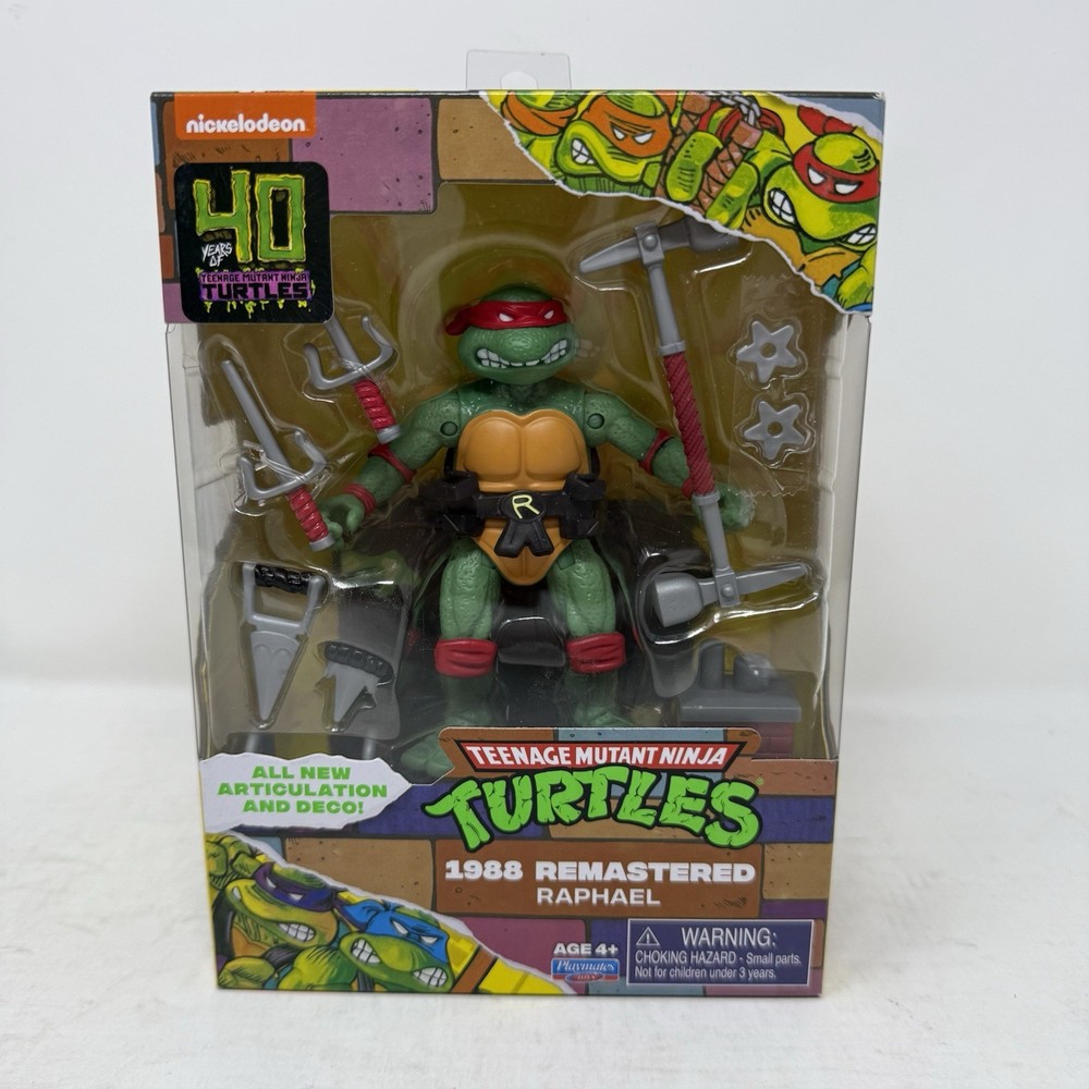 TMNT 1988 Remastered Raphael 4 in. Action Figure, 40th Anniversary, NEW