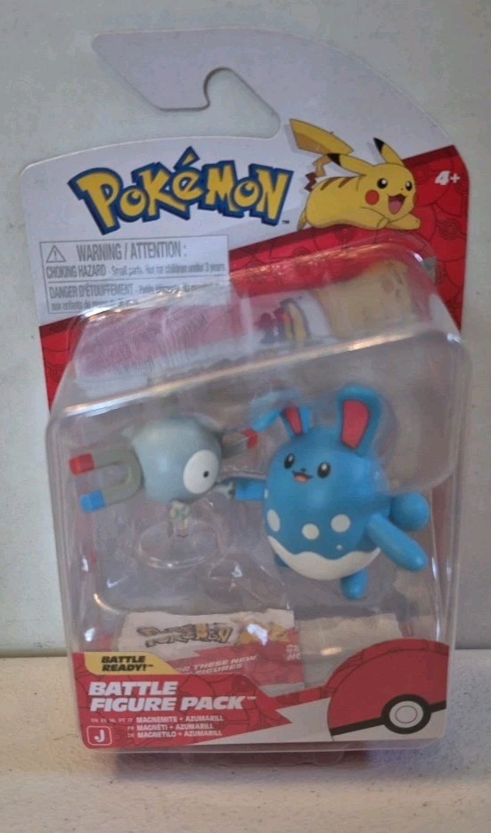 Magnemite & Azumarill Action Figures 2-Pack – Pokémon – Nintendo – NIB Sealed