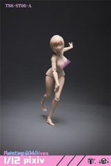 US 86TOYS 1/12 T86-ST06A Pale Skin Super Large Bust 6″ Female Figure Head Body