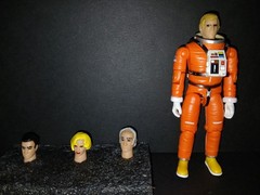 4 Zica Toys Space 1999 Astronaut Heads – Alan Carter, Koenig, Russell, Bergman