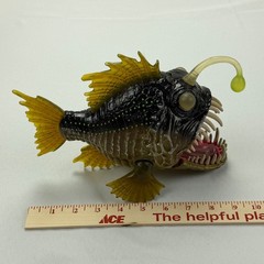 Chap Mei Angler Fish Action Figure Kids Unisex 9 Inch Black Yellow Deep Sea Toy