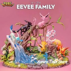 27cm Eeveelution Pokemon Figure Eevee Evolution PVC Model Statue