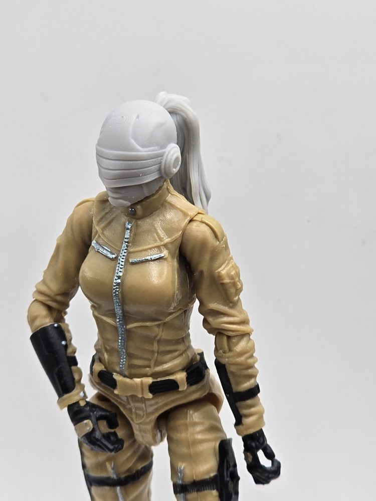 3d Print DAWN MORENO PONYTAIL HEAD 1:18 3 3/4″ GI Joe 25th Anniversary B118