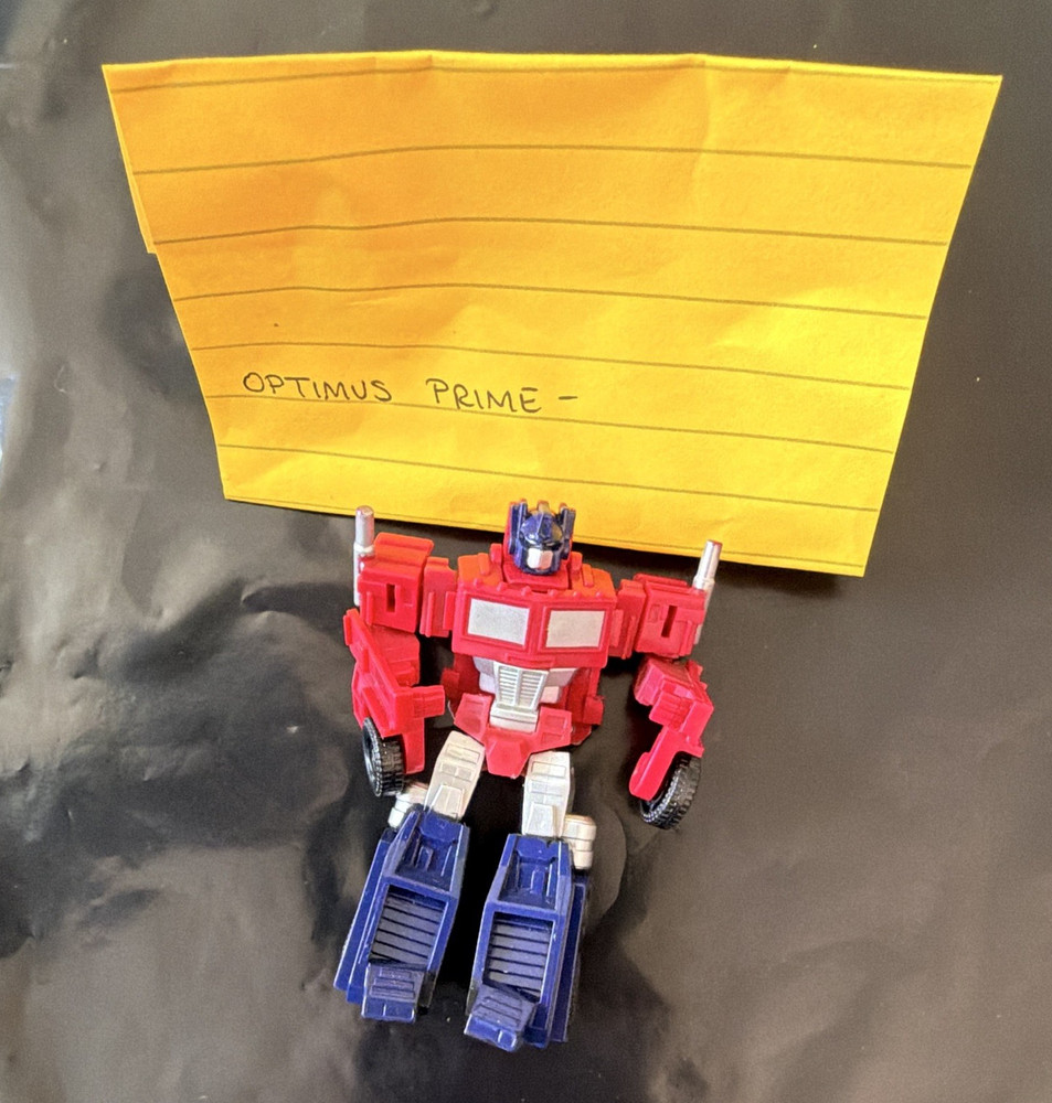 Transformers Optimus Prime Action Figure Plastic Red Blue Silver Truck