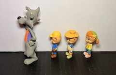 Disney Jr Goldie & Bear Just Play Lot Of 4 Figures Cake Topper Bad Wolf 3 Pigs