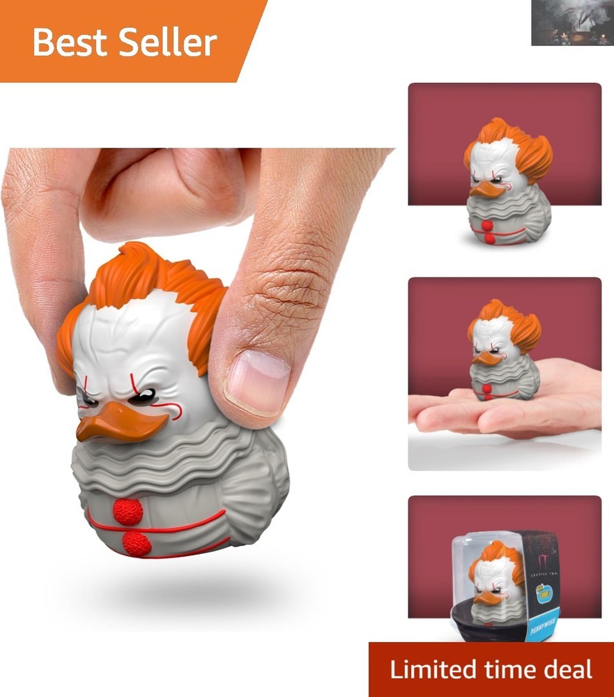 Mini Pennywise Cosplaying Rubber Duck Vinyl Figure – Collectible Horror Art