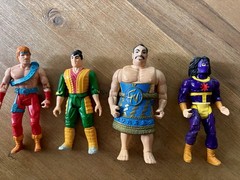 Chuck Norris 1986 Karate Kommandos Action Figure Set 4 Pieces, All Complete