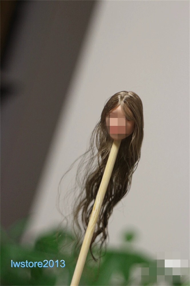1/6 1/12 Artificial Hair Wig Cover For 12″ 6″ Female Action Figure Head Body Toy