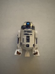 Star Wars R2-D2 Action Figure 2in Plastic White Blue Silver TV Movie Games