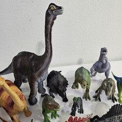 Dinosaur Toy Lot of 21 Mixed Age Size & Make Hard Plastic Prehistoric